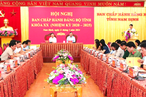 Ban Chấp hành Đảng bộ tỉnh Nam Định khóa XX tổ chức hội nghị lần thứ 31
