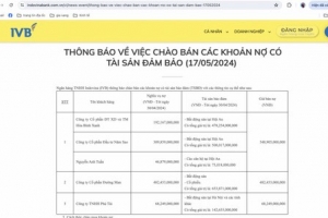 Ngân hàng Indovina thông báo siết nợ Công ty cổ phần Đường Man 482 tỷ đồng
