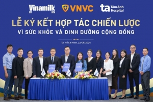 Vinamilk kí hợp tác chiến lược cùng vnvc, bệnh viện tâm anh để tăng cường chăm sóc sức khỏe cộng đồng