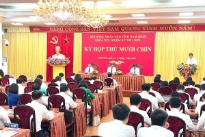 Khai mạc kỳ họp thứ mười chín HĐND tỉnh Nam Định khóa XIX, nhiệm kỳ 2021 - 2026