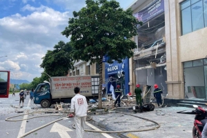 Nổ khí gas khiến 7 người bị thương ở Vĩnh Phúc