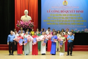 Thanh Hóa: Công bố quyết định thành lập 2 công đoàn cơ sở, 4 nghiệp đoàn cơ sở