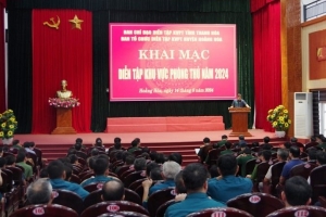 Thanh Hóa: Khai mạc diễn tập khu vực phòng thủ năm 2024