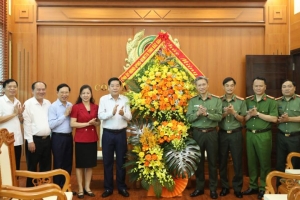 Lãnh đạo tỉnh Bắc Giang chúc mừng Công an tỉnh nhân Ngày truyền thống Công an nhân dân
