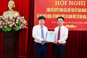 Ông Vũ Đức Thọ được bổ nhiệm giữ chức Giám đốc Sở Văn hóa Thể thao và Du lịch Nam Định
