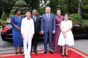 Tổng Bí thư, Chủ tịch nước Tô Lâm chủ trì Lễ đón chính thức Tổng thống Mozambique