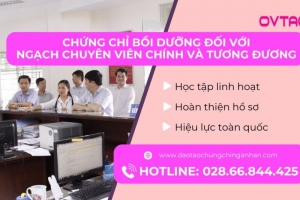 Chứng chỉ bồi dưỡng đối với ngạch chuyên viên và tương đương