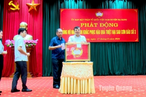 Tuyên Quang: Trên 123 triệu đồng ủng hộ người dân Na Hang chịu thiệt hại bởi bão số 3