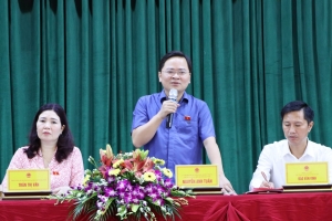 Bí thư Tỉnh ủy Bắc Ninh Nguyễn Anh Tuấn tiếp xúc cử tri tại xã Hoàn Sơn
