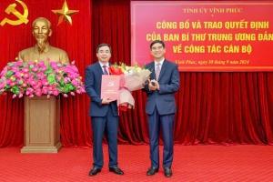 Ông Bùi Huy Vĩnh được giao giữ chức Phó Bí thư Tỉnh ủy Vĩnh Phúc
