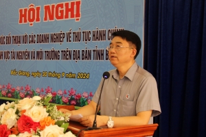 Bắc Giang: Đối thoại với doanh nghiệp về thủ tục hành chính lĩnh vực tài nguyên và môi trường