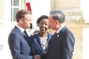 Tổng thống Pháp Emmanuel Macron chủ trì lễ đón Tổng Bí thư, Chủ tịch nước Tô Lâm