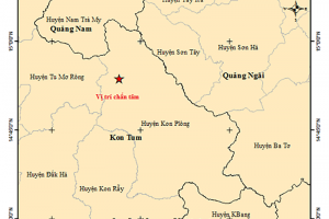 Kon Tum xảy ra 4 trận động đất liên tiếp trong một buổi chiều