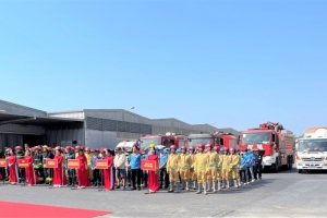 Quảng Ninh: Thực tập phương án chữa cháy, cứu nạn, cứu hộ và ứng phó thảm họa cháy lớn