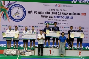 Câu lạc bộ Cầu lông Ciputra Hanoi vô địch Giải Cầu lông cá nhân quốc gia năm 2024
