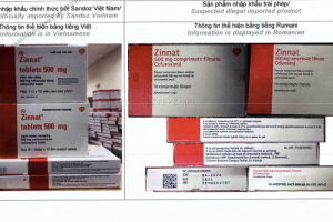 Thông báo thuốc Zinnat tablets 500mg không rõ nguồn gốc xuất xứ