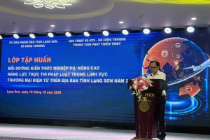 Lạng Sơn: Trên 100 đại biểu tham gia tập huấn nâng cao năng lực thực thi pháp luật trong thương mại điện tử