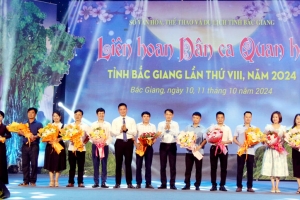 300 diễn viên, nghệ nhân tham gia liên hoan dân ca quan họ tỉnh Bắc Giang