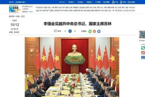 Truyền thông Trung Quốc đồng loạt đưa tin chuyến thăm chính thức Việt Nam của Thủ tướng Lý Cường