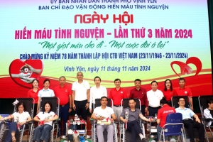 Thành phố Vĩnh Yên tổ chức Ngày hội hiến máu tình nguyện