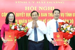 Hải Dương điều động, bổ nhiệm thêm 2 cán bộ chủ chốt