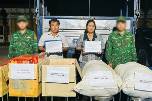 Bộ đội Biên phòng An Giang bắt giữ 115kg pháo nổ