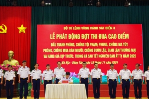 Bộ Tư lệnh Vùng Cảnh sát Biển 3 phát động thi đua cao điểm dịp Tết Nguyên đán Ất Tỵ 2025