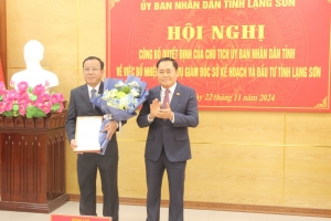 Lạng Sơn: Có tân Giám đốc Sở Kế hoạch - Đầu tư