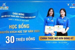 Mở đơn đăng ký xét duyệt học bổng khuyến học thanh niên năm 2024