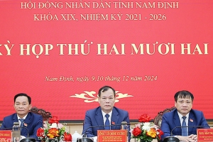 Nam Định khai mạc Kỳ họp thứ hai mươi hai HĐND tỉnh khóa XIX