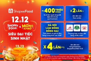 Đẩy mạnh mô hình ăn uống kết hợp giải trí, ShopeeFood 12.12 ghi nhận lượng đơn hàng tăng gấp 4 lần qua livestream