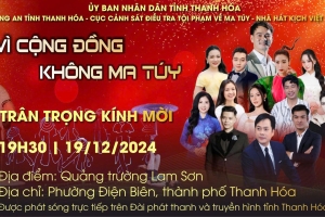 Truyền hình trực tiếp sự kiện truyền thông “Vì cộng đồng không ma túy” tại Thanh Hóa