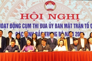 Cụm thi đua Ủy ban MTTQVN các tỉnh Bắc Trung Bộ ký kết giao ước thi đua năm 2025
