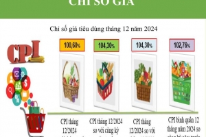 Kon Tum: Chỉ số giá tiêu dùng tháng 12 tăng 0,60%