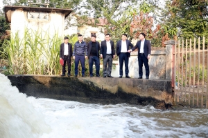 Vĩnh Phúc: Kiểm tra công tác lấy nước đợt 1 phục vụ sản xuất vụ Đông Xuân 2024 - 2025
