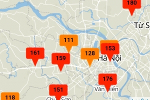 Hà Nội: Chất lượng không khí tại một số khu vực vẫn ở ngưỡng xấu