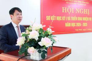 Sở Giáo dục và Đào tạo Vĩnh Phúc triển khai nhiệm vụ học kỳ II, năm học 2024 - 2025