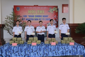Bộ Tư lệnh Vùng Cảnh sát Biển 4 tổ chức Hội thi gói “Bánh chưng xanh”