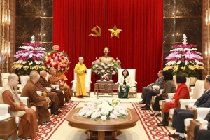 Giáo hội Phật giáo Việt Nam TP. Hà Nội chúc mừng Thành ủy Hà Nội nhân kỷ niệm 95 năm Ngày thành lập Đảng