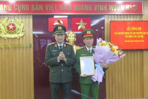 Công an tỉnh Thanh Hóa tổ chức Hội nghị công bố các Quyết định về công tác cán bộ