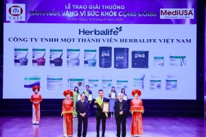 Herbalife Việt Nam đạt giải thưởng “Sản phẩm vàng vì sức khỏe cộng đồng” lần thứ 10 liên tiếp