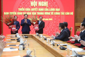 Ban Tuyên giáo và Dân vận Trung ương công bố quyết định của Bộ Chính trị về nhân sự