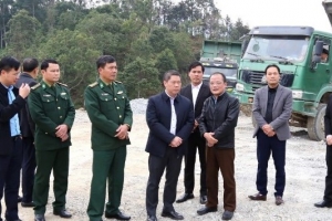 Lãnh đạo tỉnh Lạng Sơn kiểm tra dự án mở rộng đường vận chuyển hàng hóa cửa khẩu Hữu Nghị