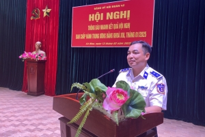 Hải đoàn 42 tổ chức Hội nghị thông báo nhanh kết quả Hội nghị Ban Chấp hành Trung ương Đảng khóa XIII, tháng 1/2025