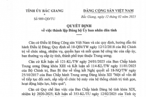Thành lập Đảng bộ UBND tỉnh Bắc Giang với hơn 6 nghìn đảng viên