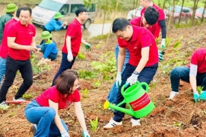 Agribank Nam Thanh Hóa tặng 10.000 cây giống cho người dân