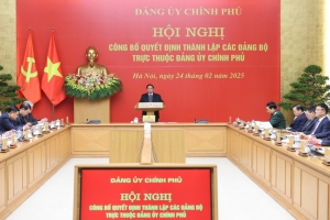 Thủ tướng Phạm Minh Chính trao Quyết định thành lập 15 đảng bộ trực thuộc Đảng uỷ Chính phủ