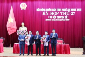 Nghệ An bổ nhiệm thêm 2 Phó Chủ tịch UBND tỉnh