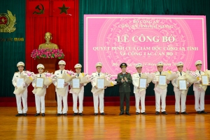 Bắc Giang: 13 đồng chí lãnh đạo công an cấp phòng, cấp huyện nghỉ hưu trước tuổi