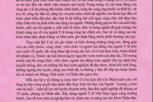 Bộ trưởng Bộ Y tế gửi thư cho thầy thuốc, người lao động nhân kỷ niệm 70 năm Ngày Thầy thuốc Việt Nam 27/2